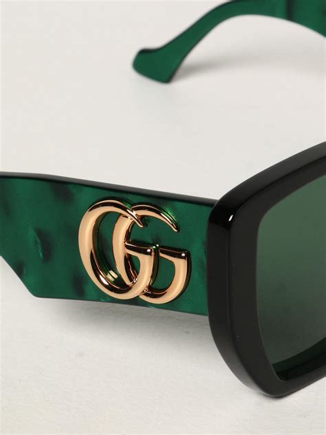 gucci green frame sunglasses|authentic gucci sunglasses brand new.